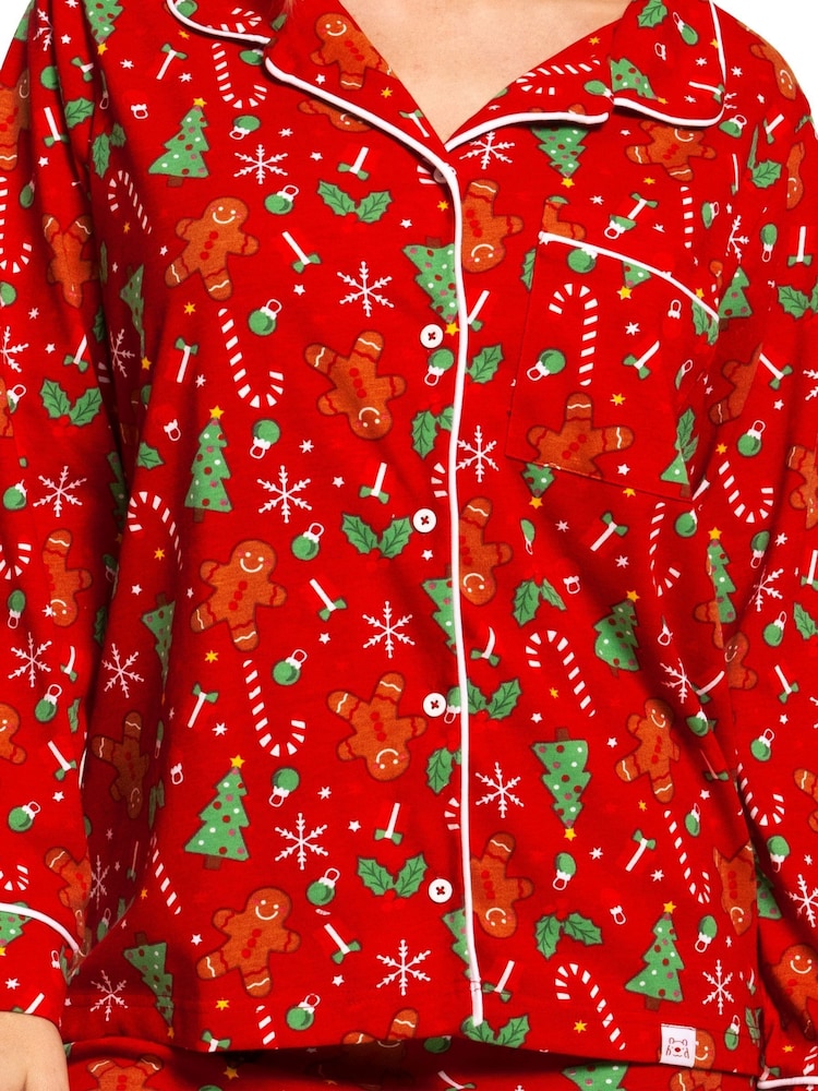 Harry Bear Red Gingerbread Christmas Pyjamas - Image 6 of 11