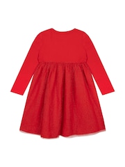 Character Red Bluey And Bingo Glitter Christmas 100% Cotton Dress - Image 6 of 9