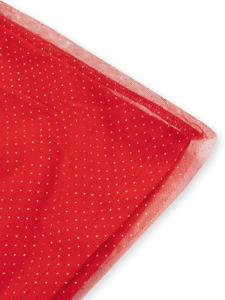 Character Red Bluey And Bingo Glitter Christmas 100% Cotton Dress - Image 9 of 9