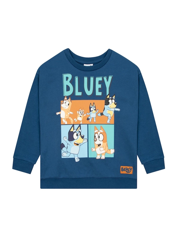 Character Blue Bluey And Bingo 100% Cotton Sweatshirt - Image 4 of 9