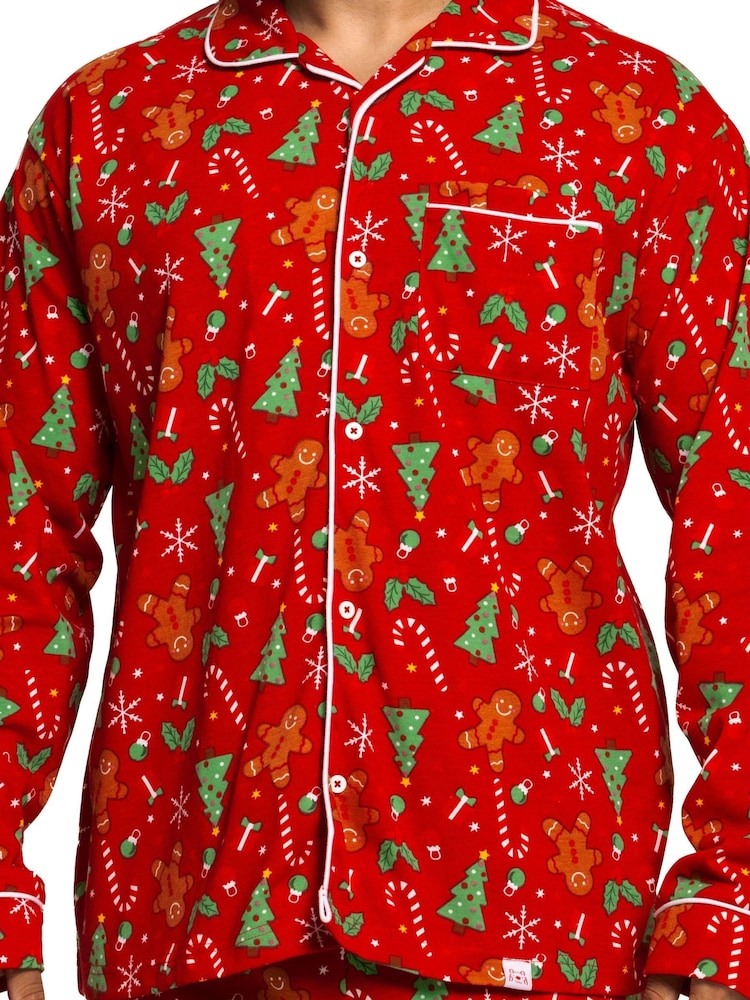 Harry Bear Red Gingerbread Christmas Pyjamas - Image 6 of 11