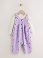 Purple Hearts Baby Jersey Dungarees (0mths-2yrs) - Image 1 of 14