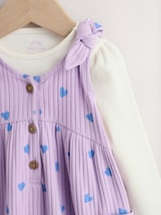 Purple Hearts Baby Jersey Dungarees (0mths-2yrs) - Image 4 of 14