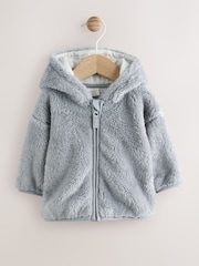Grey Fleece Baby Zip Jacket - Image 1 of 7