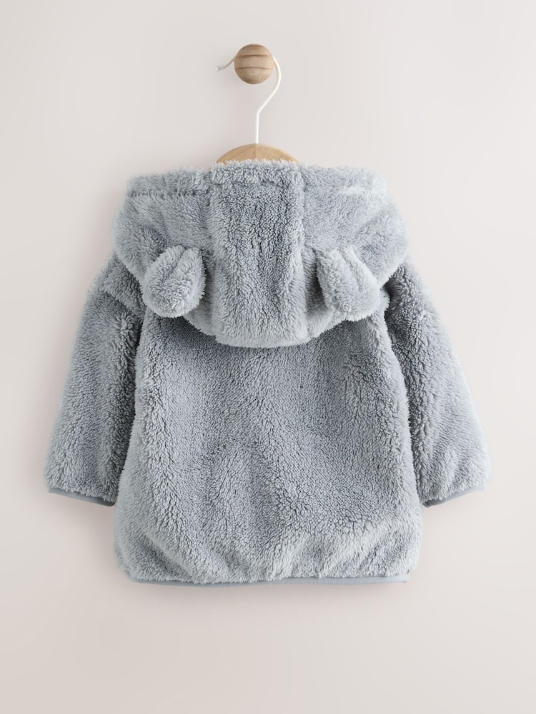 Grey Fleece Baby Zip Jacket - Image 2 of 7 Grey Fleece Baby Zip Jacket - Image 2 of 7