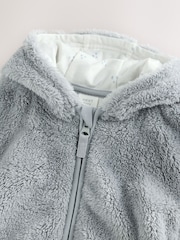 Grey Fleece Baby Zip Jacket - Image 4 of 7