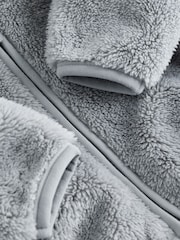 Grey Fleece Baby Zip Jacket - Image 5 of 7