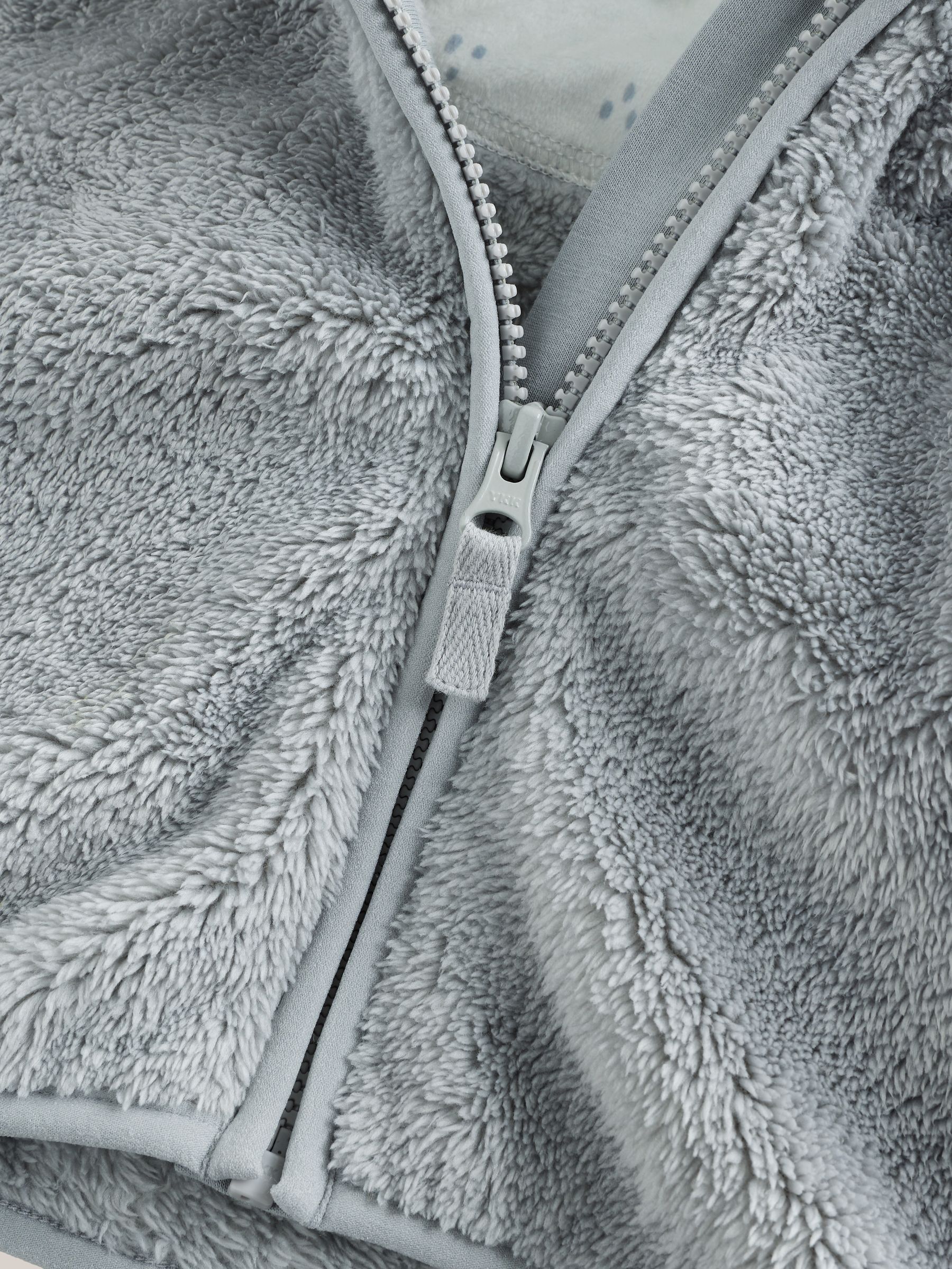 Buy Grey Fleece Baby Zip Jacket from Next Romania