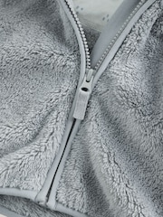 Grey Fleece Baby Zip Jacket - Image 6 of 7