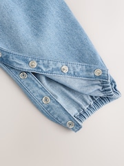 Blue Embroidered Denim Baby Long Sleeve Bodysuit & Dungaree Set (0mths-2yrs) - Image 7 of 8