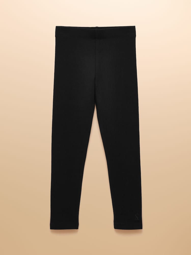 Joules Girls' Deedee Black Jersey Leggings - Image 1 of 4