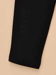 Joules Girls' Deedee Black Jersey Leggings - Image 4 of 4