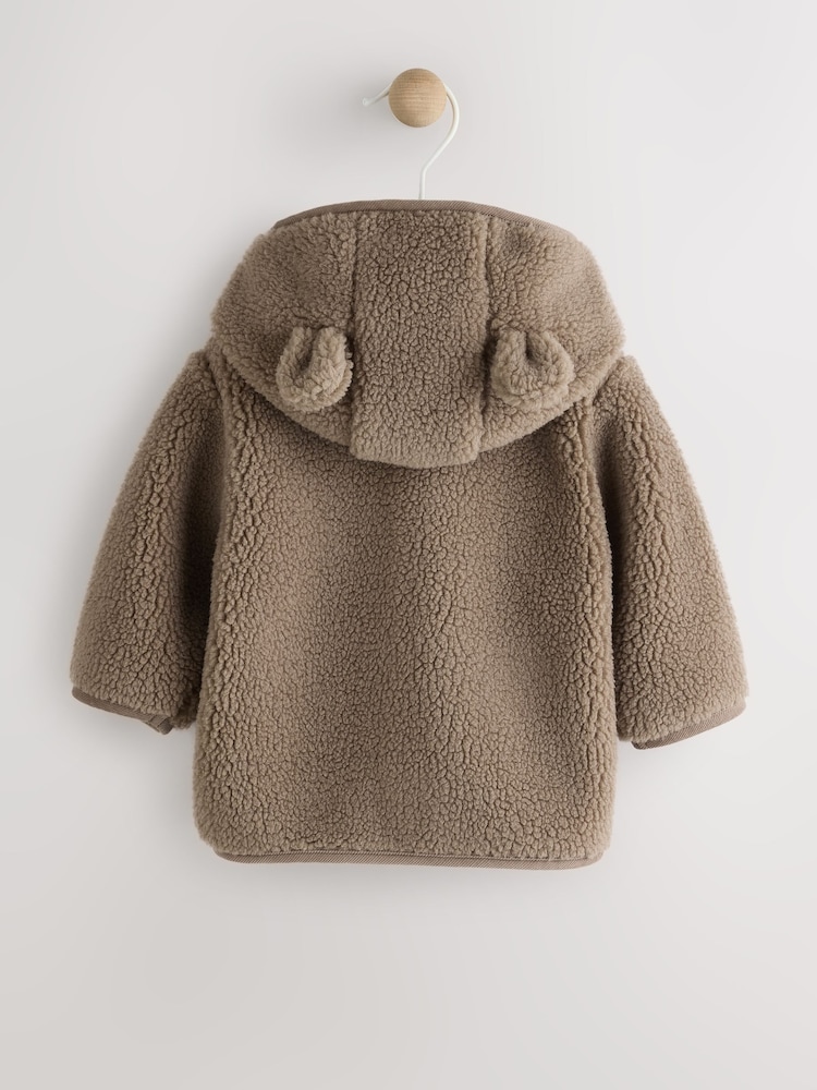 Mink Brown Baby Borg Hooded Jacket - Image 2 of 8