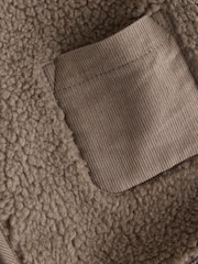 Mink Brown Baby Borg Hooded Jacket - Image 5 of 8