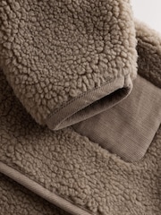 Mink Brown Baby Borg Hooded Jacket - Image 6 of 8