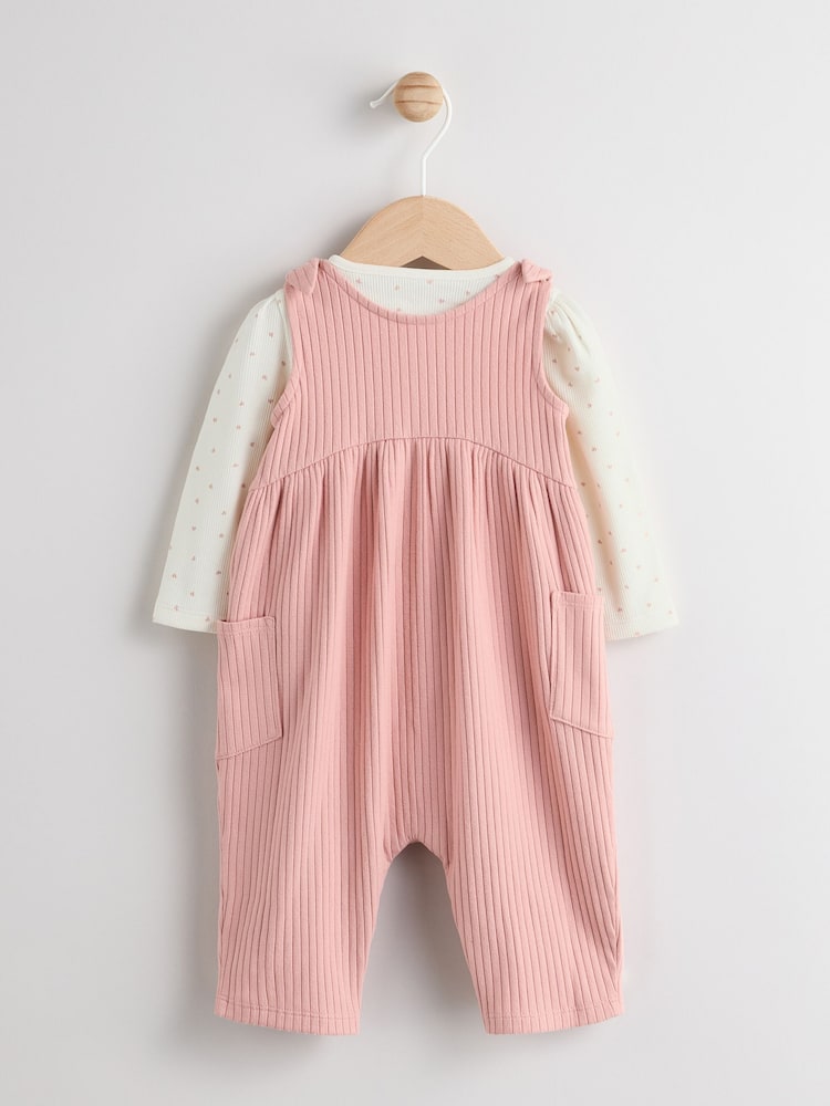 Pink Baby Jersey Dungarees (0mths-2yrs) - Image 2 of 14