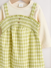 Green Gingham Baby Dungarees and Bodysuit 2 Piece Set (0mths-2yrs) - Image 4 of 8