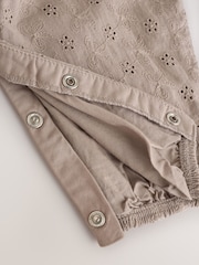 Neutral Broderie Baby Dungarees and Bodysuit 2 Piece Set (0mths-2yrs) - Image 7 of 7