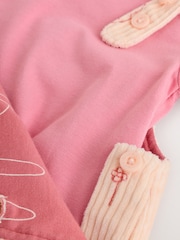 Cream / Pink Character Dungaree and Bodysuit Two Piece Baby Set (0mths-3yrs) - Image 10 of 15
