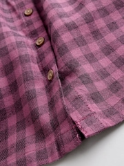 Purple Gingham Baby Woven Long Sleeve Tops and Trousers 2 Piece Set (0mths-2yrs) - Image 13 of 15