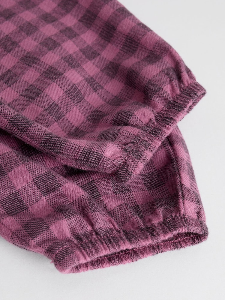 Purple Gingham Baby Woven Long Sleeve Tops and Trousers 2 Piece Set (0mths-2yrs) - Image 15 of 15