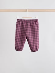 Purple Gingham Baby Woven Long Sleeve Tops and Trousers 2 Piece Set (0mths-2yrs) - Image 9 of 15