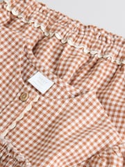 Rust Brown Gingham Baby Woven Long Sleeve Top and Trousers 2 Piece Set (0mths-2yrs) - Image 11 of 15