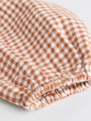 Rust Brown Gingham Baby Woven Long Sleeve Top and Trousers 2 Piece Set (0mths-2yrs) - Image 13 of 15