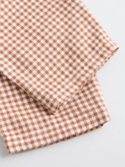 Rust Brown Gingham Baby Woven Long Sleeve Top and Trousers 2 Piece Set (0mths-2yrs) - Image 15 of 15