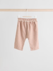 Rust Brown Gingham Baby Woven Long Sleeve Top and Trousers 2 Piece Set (0mths-2yrs) - Image 8 of 15