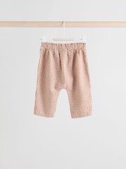 Rust Brown Gingham Baby Woven Long Sleeve Top and Trousers 2 Piece Set (0mths-2yrs) - Image 9 of 15
