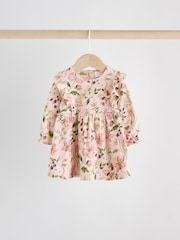 Pink Floral/ Cream Ditsy Baby Jersey Dresses 2 Pack (0mths-2yrs) - Image 3 of 9