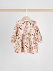 Pink Floral/ Cream Ditsy Baby Jersey Dresses 2 Pack (0mths-2yrs) - Image 4 of 9