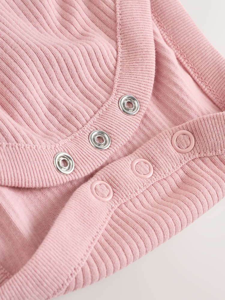 Pink / Berry Heart Baby Pinny Dress and Long Sleeve Bodysuit 2 Piece Set (0mths-2yrs) - Image 14 of 14