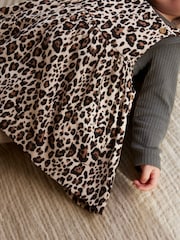 Leopardenmuster, Anthrazit - Baby Langarm-Schürzen-Body und Strumpfhose im Set aus Cord (0 Monate bis 2 Jahre) - Bild 5 von 15
