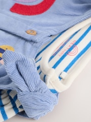 Blue Character Baby Cord Long Sleeve Bodysuit and Pinafore Dress with Tights Set (0mths-2yrs) - Image 10 of 18