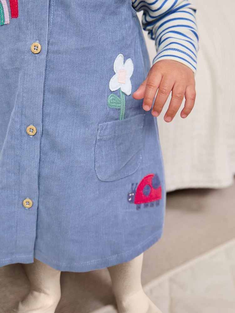Buy Blue Character Baby Cord Long Sleeve Bodysuit and Pinafore Dress with  Tights Set (0mths-2yrs) from Next Canada