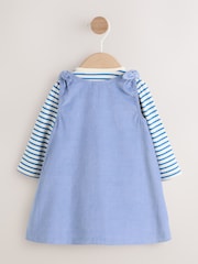 Blue Character Baby Cord Long Sleeve Bodysuit and Pinafore Dress with Tights Set (0mths-2yrs) - Image 6 of 18