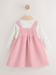 Pink Fairy Baby Cord Pinafore Dress and Long Sleeve Bodysuit 2 Piece Set (0mths-2yrs) - Image 2 of 15