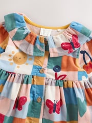 Red/Blue Character Check - Baby Cord Dress with Tights 2 Piece Set (0mths-2yrs) - Imagen 4 de 7