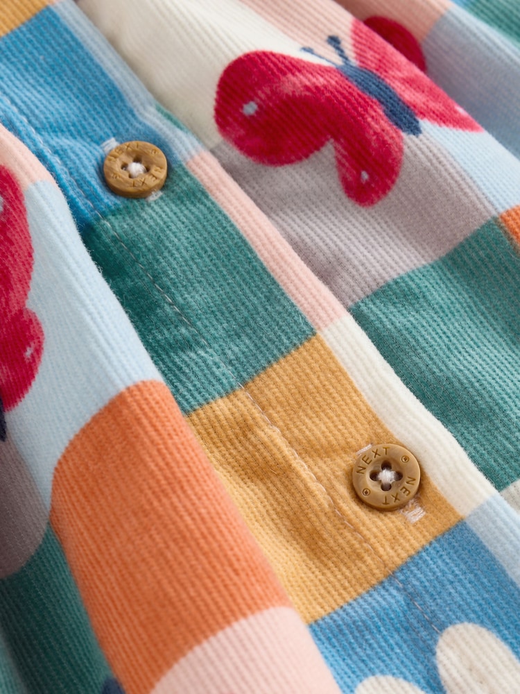 Red/Blue Character Check - Baby Cord Dress with Tights 2 Piece Set (0mths-2yrs) - Imagen 7 de 7
