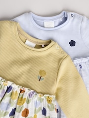 Blue/Green Flower Baby Jersey Dresses 2 Pack (0mths-2yrs) - Image 11 of 14