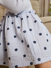 Blue/Green Flower Baby Jersey Dresses 2 Pack (0mths-2yrs) - Image 3 of 4