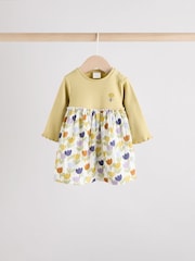 Blue/Green Flower Baby Jersey Dresses 2 Pack (0mths-2yrs) - Image 7 of 14