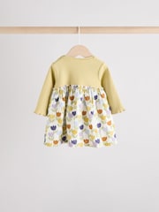 Blue/Green Flower Baby Jersey Dresses 2 Pack (0mths-2yrs) - Image 8 of 14