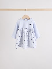 Blue/Green Flower Baby Jersey Dresses 2 Pack (0mths-2yrs) - Image 9 of 14