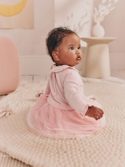 Pink Bunny Baby Knitted Twofer Dress (0mths-2yrs) - Image 2 of 10