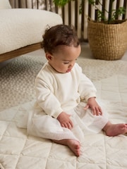 White Twofer Mesh Baby Dress (0mths-2yrs) - Image 2 of 5