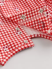 Cream Bear/ Red Cherry Gingham Baby Jersey Dresses 2 Pack (0mths-2yrs) - Image 8 of 9
