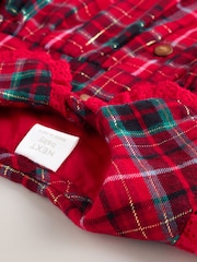 Red Check Baby Collar Long Sleeve Dress (0mths-2yrs) - Image 11 of 12